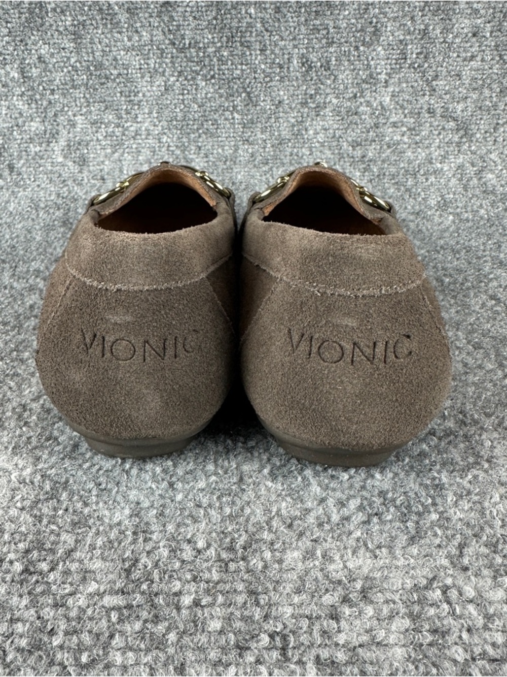 Vionic Bibiana Suede Loafers Womens 7.5 Greige Gray Horsebit Comfort Orthotic - Picture 10 of 15